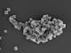 Magnetic FeMn Nanoparticles, edge length of a cube ca. 25 nm. GeminiSEM 560, 1 kV, Inlens SE, field of view  565 nm. 