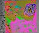 Mineralogische Untersuchung von Eisen: Identifikation der Eisenerzminerale Hämatit und Goethit mit im SEM integrierter Ramanspektroskopie (abgekürzt RISE; RISE/SEM-Bild überlagert, Bildbreite 66 µm).