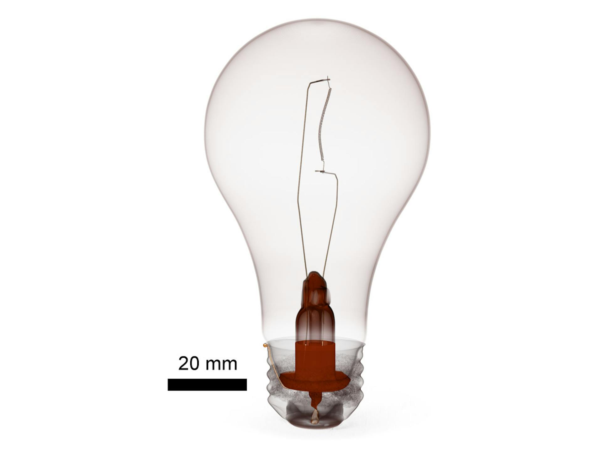 3D rendering of a light bulb.