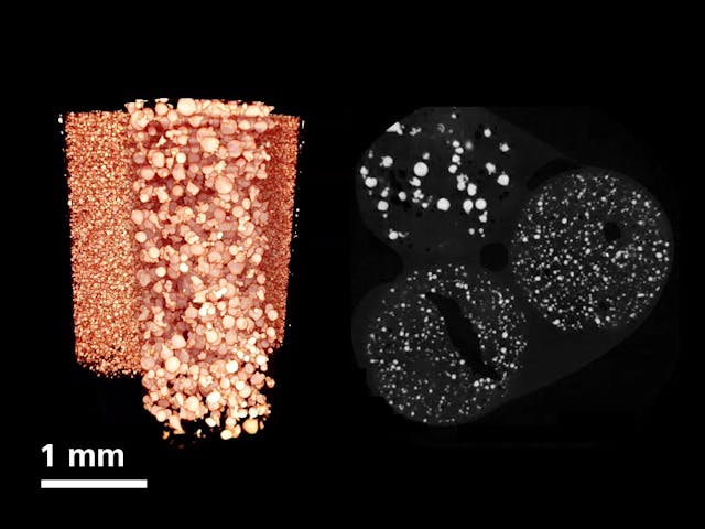Imaging of different A205 AM powder qualities at 3.9 µm voxel resolution.
