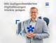 Alfred Moench, Managing Director of ZEISS Digital Innovation, holding the ISG trophy.