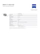 ZEISS CT LUCIA 202 Technical Specifications