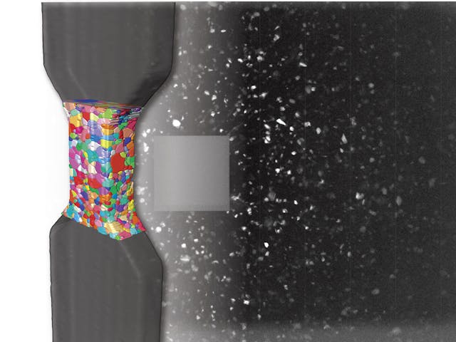 铝铜样品的3D晶粒图突出显示了蔡司Xradia CrystalCT提供的样品代表性。