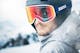 Ski goggles can either be large, covering most of the upper part of the face for added protection, or it can be less obtrusive and look like normal sunglasses. 